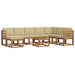 Set de canapele de exterior cu pernă 9 pcs Natural și Bej - WALTI WALTI