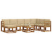 Set de canapele de exterior cu pernă 9 pcs Natural și Bej - WALTI WALTI