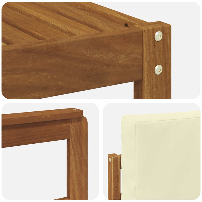 Set de canapele de exterior cu pernă 9 pcs Natural și Crem - WALTI WALTI
