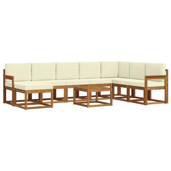 Set de canapele de exterior cu pernă 9 pcs Natural și Crem - WALTI WALTI