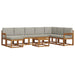 Set de canapele de exterior 9 pcs Gri natural și deschis - WALTI WALTI