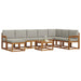 Set de canapele de exterior 9 pcs Gri natural și deschis - WALTI WALTI