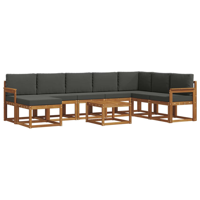 Set de canapele de exterior cu pernă 9 pcs Natural și Antracit - WALTI WALTI