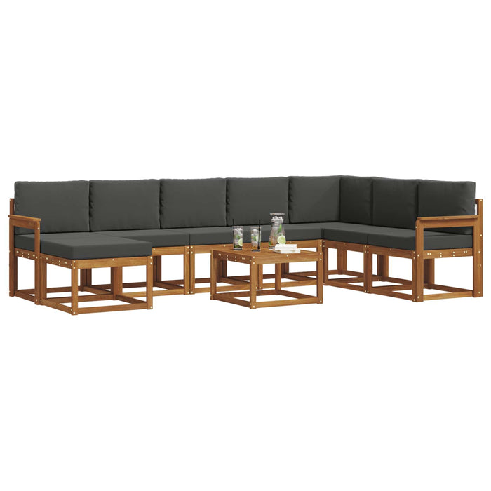 Set de canapele de exterior cu pernă 9 pcs Natural și Antracit - WALTI WALTI