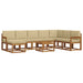 Set de canapele de exterior cu pernă 9 pcs Natural și Bej - WALTI WALTI