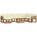 Set de canapele de exterior cu pernă 9 pcs Natural și Crem - WALTI WALTI