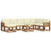 Set de canapele de exterior cu pernă 9 pcs Natural și Crem - WALTI WALTI