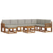 Set de canapele de exterior 9 pcs Gri natural și deschis - WALTI WALTI