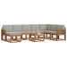 Set de canapele de exterior 9 pcs Gri natural și deschis - WALTI WALTI