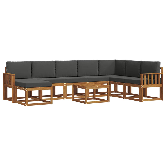 Set de canapele de exterior cu pernă 9 pcs Natural și Antracit - WALTI WALTI