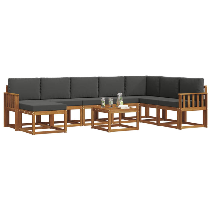 Set de canapele de exterior cu pernă 9 pcs Natural și Antracit - WALTI WALTI