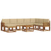 Set de canapele de exterior cu pernă 9 pcs Natural și Bej - WALTI WALTI