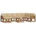 Set de canapele de exterior cu pernă 9 pcs Natural și Bej - WALTI WALTI