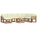 Set de canapele de exterior cu pernă 9 pcs Natural și Crem - WALTI WALTI