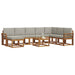 Set de canapele de exterior 9 pcs Gri natural și deschis - WALTI WALTI