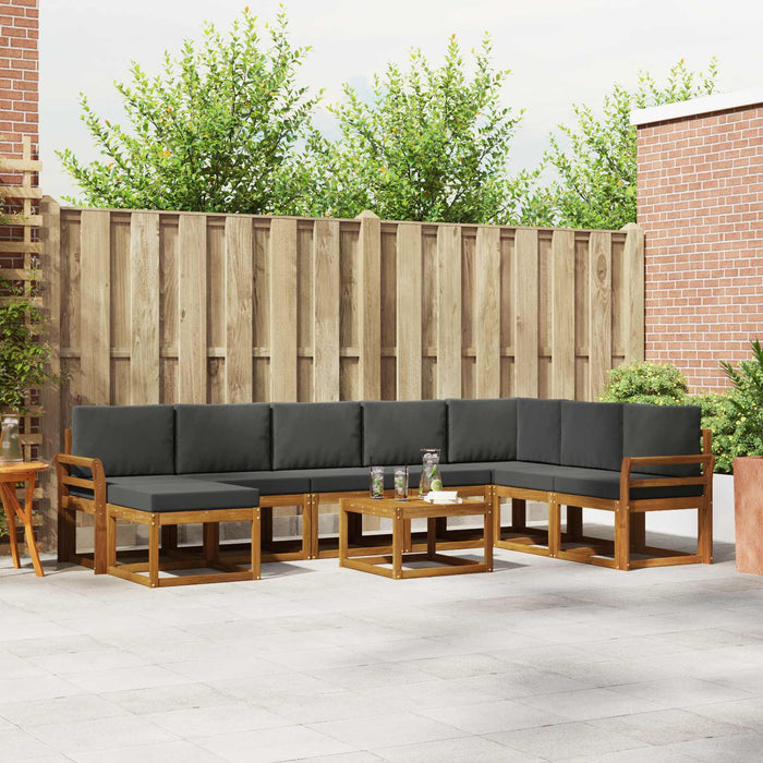 Set de canapele de exterior cu pernă 9 pcs Natural și Antracit - WALTI WALTI