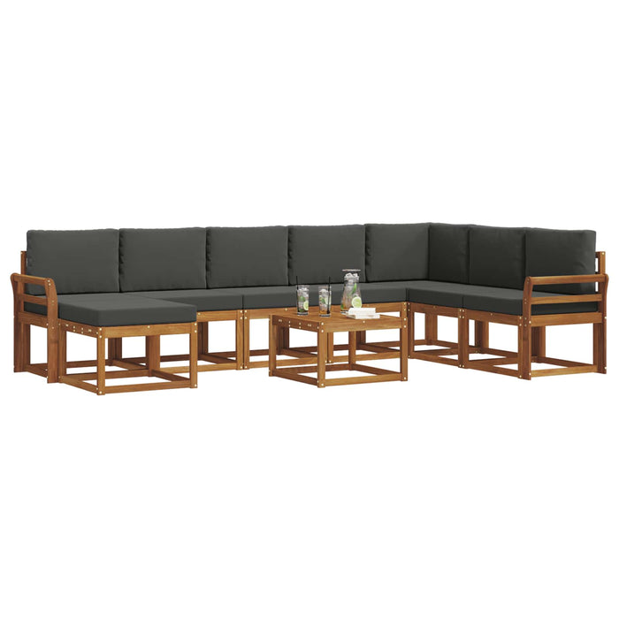 Set de canapele de exterior cu pernă 9 pcs Natural și Antracit - WALTI WALTI