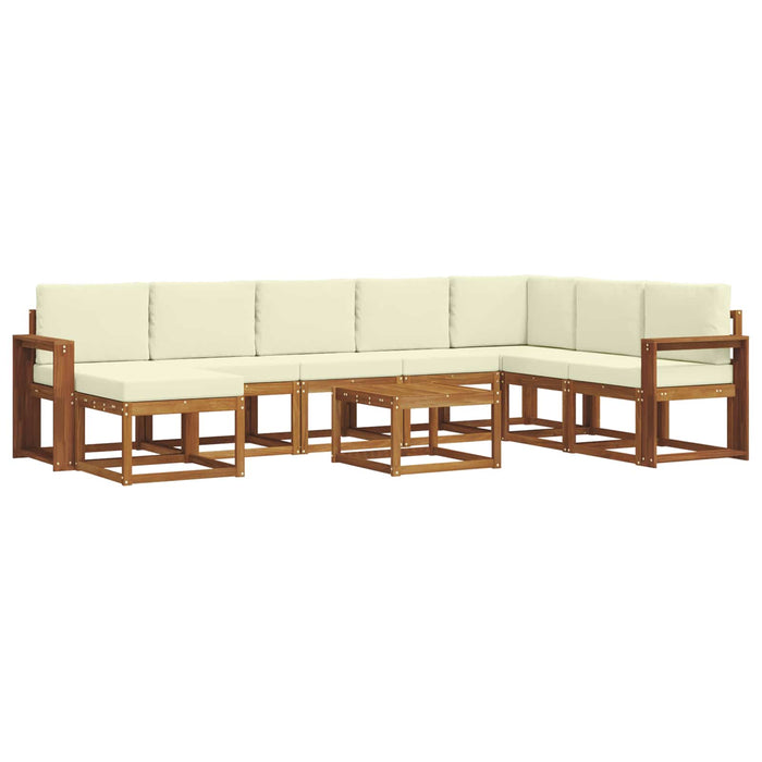 Set de canapele de exterior cu pernă 9 pcs Natural și Crem - WALTI WALTI