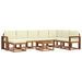 Set de canapele de exterior cu pernă 9 pcs Natural și Crem - WALTI WALTI