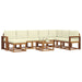 Set de canapele de exterior cu pernă 9 pcs Natural și Crem - WALTI WALTI