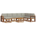 Set de canapele de exterior 9 pcs Gri natural și deschis - WALTI WALTI