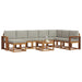 Set de canapele de exterior 9 pcs Gri natural și deschis - WALTI WALTI