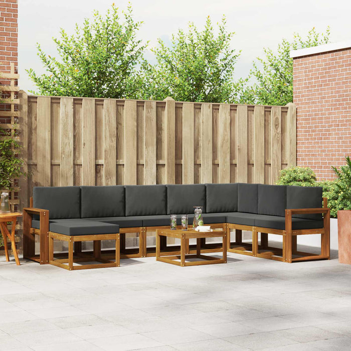 Set de canapele de exterior cu pernă 9 pcs Natural și Antracit - WALTI WALTI