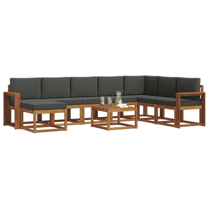 Set de canapele de exterior cu pernă 9 pcs Natural și Antracit - WALTI WALTI