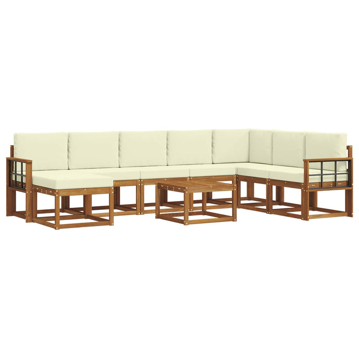 Set de canapele de exterior cu pernă 9 pcs Natural și Crem - WALTI WALTI