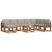 Set de canapele de exterior 9 pcs Gri natural și deschis - WALTI WALTI