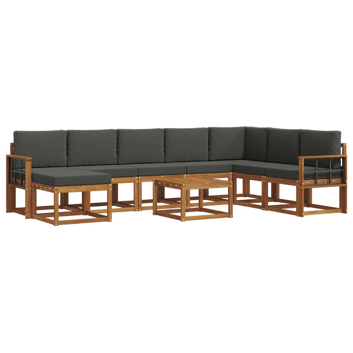 Set de canapele de exterior cu pernă 9 pcs Natural și Antracit - WALTI WALTI