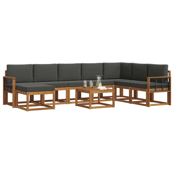 Set de canapele de exterior cu pernă 9 pcs Natural și Antracit - WALTI WALTI