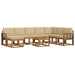 Set de canapele de exterior cu pernă 9 pcs Natural și Bej - WALTI WALTI