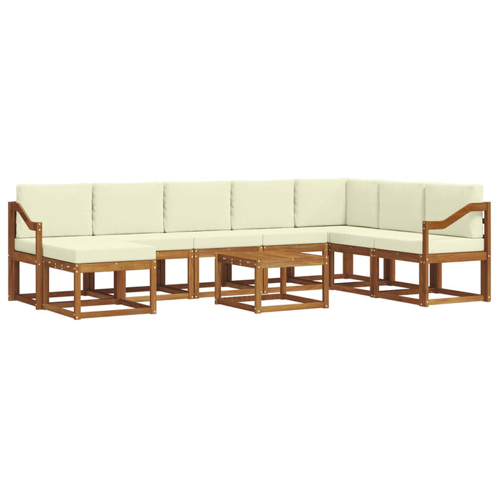 Set de canapele de exterior cu pernă 9 pcs Natural și Crem - WALTI WALTI