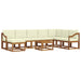 Set de canapele de exterior cu pernă 9 pcs Natural și Crem - WALTI WALTI