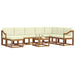 Set de canapele de exterior cu pernă 9 pcs Natural și Crem - WALTI WALTI