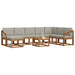 Set de canapele de exterior 9 pcs Gri natural și deschis - WALTI WALTI