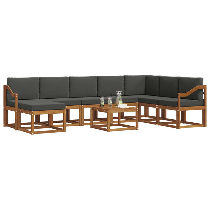 Set de canapele de exterior cu pernă 9 pcs Natural și Antracit - WALTI WALTI