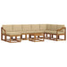 Set de canapele de exterior cu pernă 9 pcs Natural și Bej - WALTI WALTI