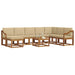 Set de canapele de exterior cu pernă 9 pcs Natural și Bej - WALTI WALTI