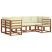 Set de canapele de exterior cu pernă 6 pcs Natural și Crem - WALTI WALTI