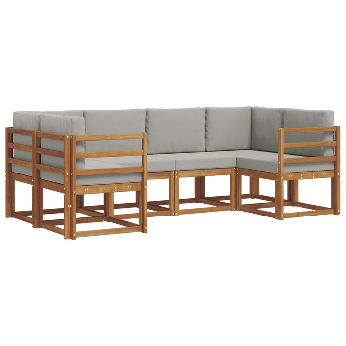 Set de canapele de exterior 6 pcs Gri natural și deschis - WALTI WALTI