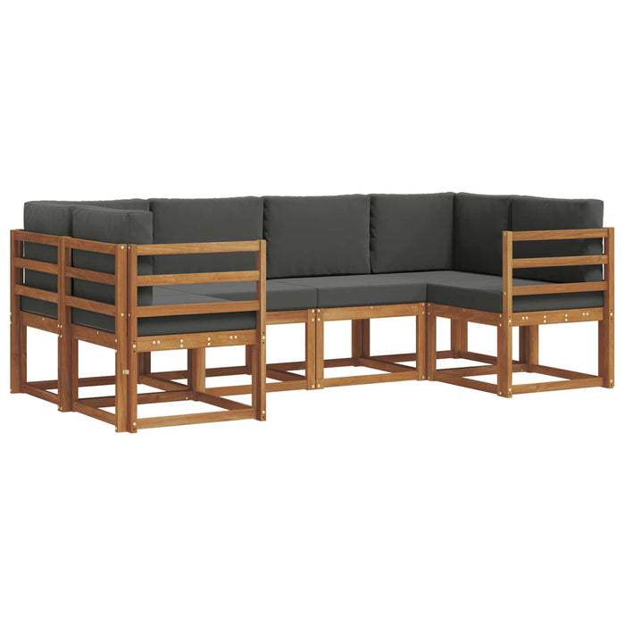 Set de canapele de exterior cu pernă 6 pcs Natural și Antracit - WALTI WALTI