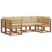 Set de canapele de exterior cu pernă 6 pcs Natural și Bej - WALTI WALTI