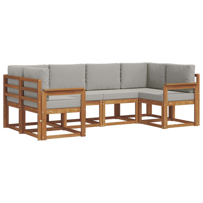 Set de canapele de exterior 6 pcs Gri natural și deschis - WALTI WALTI