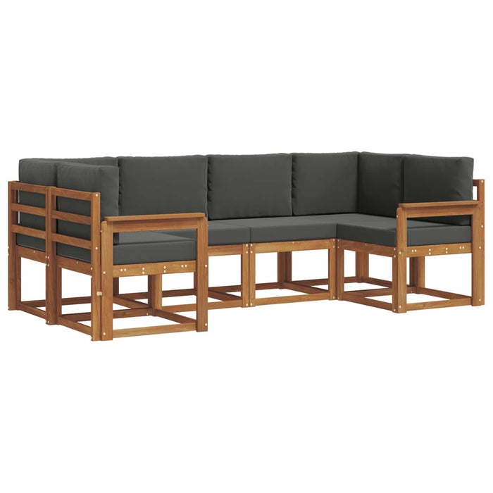 Set de canapele de exterior cu pernă 6 pcs Natural și Antracit - WALTI WALTI