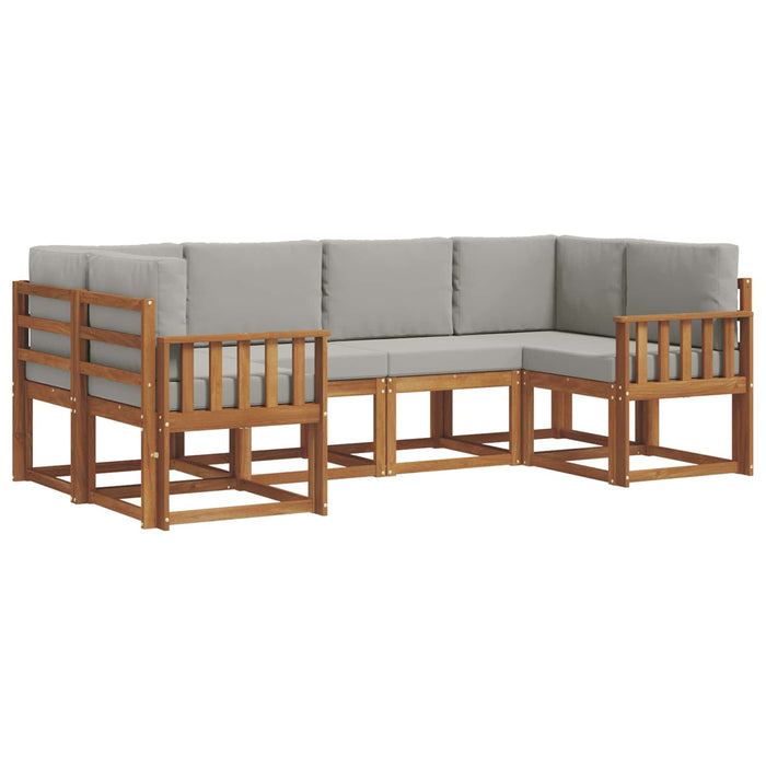 Set de canapele de exterior 6 pcs Gri natural și deschis - WALTI WALTI