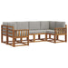 Set de canapele de exterior 6 pcs Gri natural și deschis - WALTI WALTI