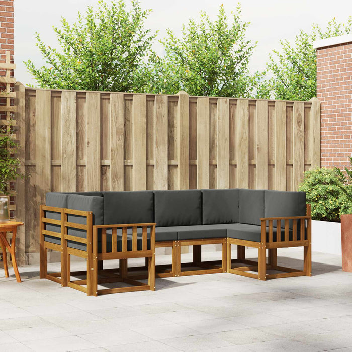Set de canapele de exterior cu pernă 6 pcs Natural și Antracit - WALTI WALTI