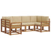 Set de canapele de exterior cu pernă 6 pcs Natural și Bej - WALTI WALTI